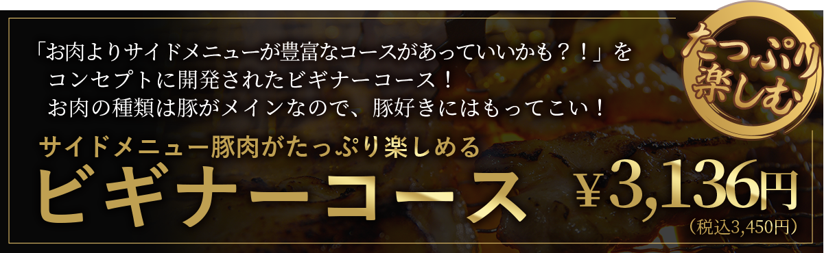 食べ放題ビギナーコース